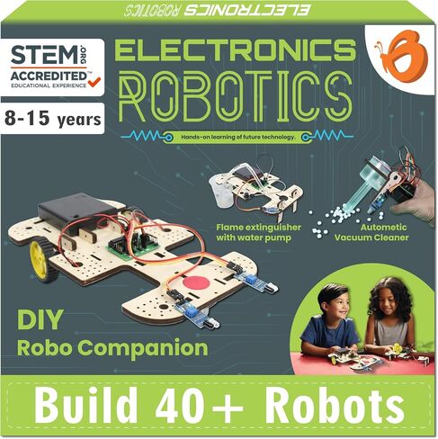 Butterfly Edufields 10in1 STEM Robotics Kit for Kids 8-12-14, Robot Kit for 8-10, Electronics for Kids 8-12, Engineering Kits for Kids Age 8-12, Science Kits for Kids Age 12-14, Circuit Board for Kids in Kuwait