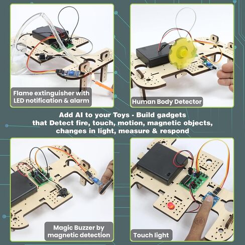 Butterfly Edufields 10in1 STEM Robotics Kit for Kids 8-12-14, Robot Kit for 8-10, Electronics for Kids 8-12, Engineering Kits for Kids Age 8-12, Science Kits for Kids Age 12-14, Circuit Board for Kids in Kuwait
