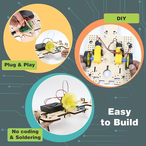 Butterfly Edufields 10in1 STEM Robotics Kit for Kids 8-12-14, Robot Kit for 8-10, Electronics for Kids 8-12, Engineering Kits for Kids Age 8-12, Science Kits for Kids Age 12-14, Circuit Board for Kids in Kuwait