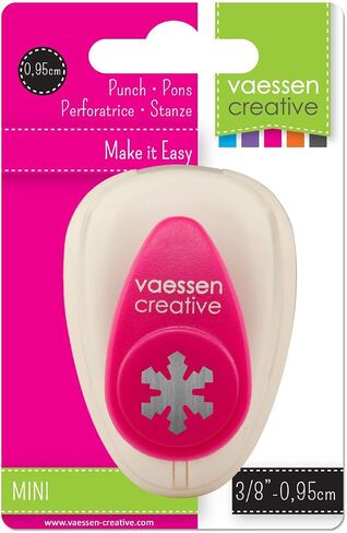 خرامة ورق Vaessen Creative Craft مقاس XS، يدوية، للمشروعات التي تصنعها بنفسك، سجل القصاصات، صناعة البطاقات والمزيد، متعددة الألوان، 5 × 3.4 × 3.8 سم in Kuwait