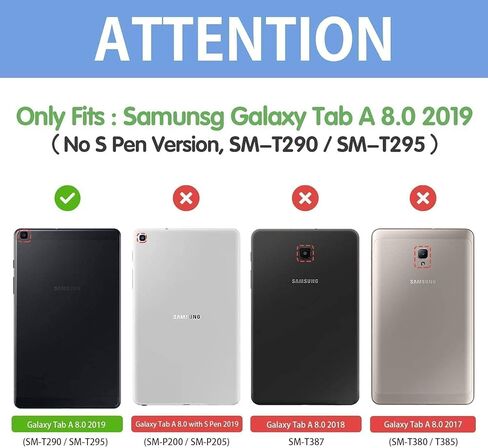 حافظة SUPLIK للأطفال لهاتف Samsung Galaxy Tab A 8.0 بوصة 2019 فقط (SM-T290/T295)، حافظة Galaxy Tab A 8.0 2019 مع واقي شاشة، غطاء واقٍ متين بمقبض مقاوم للصدمات، وردي in Kuwait