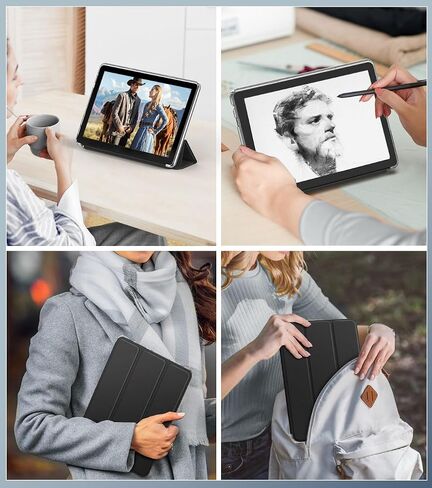 حافظة MoKo تناسب جهاز Amazon Kindle Fire HD 10 اللوحي الجديد تمامًا (الجيل الثالث عشر، إصدار 2023) مقاس 10.1 بوصة، غطاء خلفي ملون ناعم من مادة TPU لجهاز Fire Tablet 10 2023، هيكل ذكي نحيف، تنبيه/غفو تلقائي، ذهبي وردي in Saudi Arabia