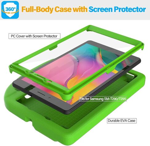 حافظة SUPLIK للأطفال لهاتف Samsung Galaxy Tab A 8.0 بوصة 2019 فقط (SM-T290/T295)، حافظة Galaxy Tab A 8.0 2019 مع واقي شاشة، غطاء واقٍ متين بمقبض مقاوم للصدمات، وردي in Kuwait
