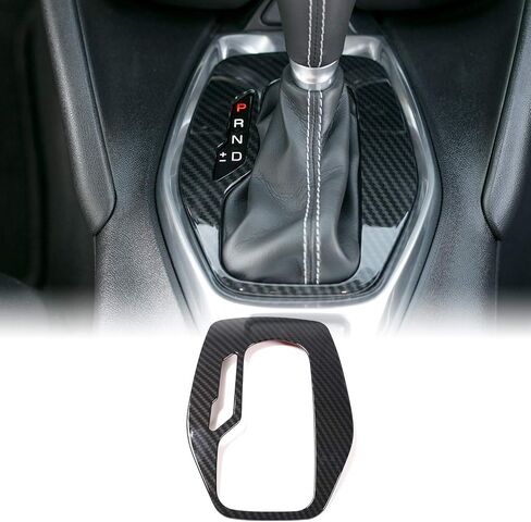 Voodonala for Camaro Accessories Gear Shift Cover Trim for Chevrolet Camaro 2017 Up (Carbon Fiber Grain 1Pc) in Saudi Arabia