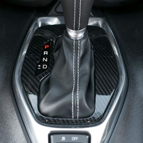 Voodonala for Camaro Accessories Gear Shift Cover Trim for Chevrolet Camaro 2017 Up (Carbon Fiber Grain 1Pc) in Saudi Arabia