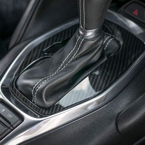 Voodonala for Camaro Accessories Gear Shift Cover Trim for Chevrolet Camaro 2017 Up (Carbon Fiber Grain 1Pc) in Saudi Arabia