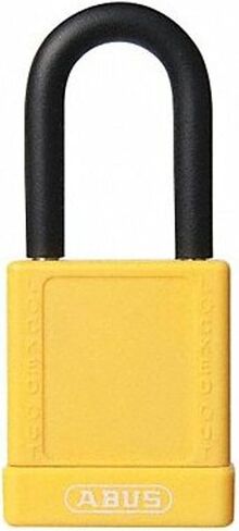 ABUS Black Lockout Tagout Premium Solid Body Safety Padlock - OSHA Compliant Loto Lock Insulated Against Electric Shock, Keyed Different, 1 Key Per Lock in Saudi Arabia