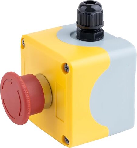 Red Sign Emergency Stop Switch 600V 10A with Box (1NO1NC, 1) in Saudi Arabia