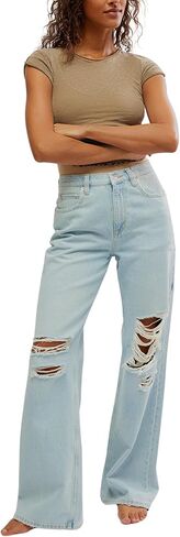Free People Women's Tinsley Baggy High-Rise Skinny, Ripper 26 in Saudi Arabia