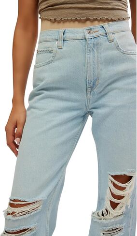 Free People Women's Tinsley Baggy High-Rise Skinny, Ripper 26 in Saudi Arabia
