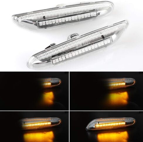 Rui Xin 213 Amber LED Side Marker Turn Signal Light 2 قطعة لـ B M W E90 E91 E92 E93 E46 E53 X3 E83 X 1 E84 E81 E82 E87 E88 (عدسة مدخنة) in Kuwait