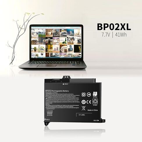 بطارية BP02XL جديدة لجهاز HP Pavilion PC 15-AU010WM 15-AU018WM 15-AU151WM 15-AU161WM 15-AU123CL 15-AW053NR 15-AW002LA TPN-Q172 HSTNN-UB7B HSTNN-LB7H BPO2XL 849569-421 8499 09-850 849909-855 in Kuwait