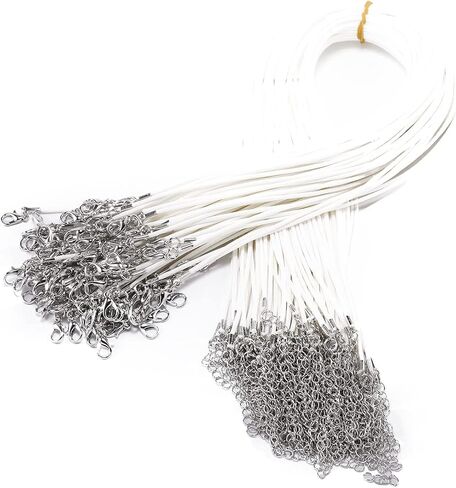 Decoendiy 50pcs Colorful Waxed Necklace Cord Rope, 1.5mm 20'' Adjustable Necklace String Chain with Lobster Claw Clasp for Pendants DIY Jewelry Making, Braided Waist Chain Body Chain (Army Green) in Saudi Arabia