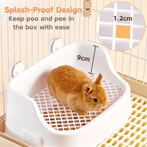 Rabbit Litter Box, Small Animals Litter Tray for Cage Detachable Bedding Litter Pan Potty Toilet Trainer Corner for Pet Rabbits Guinea Pigs Hamsters Chinchillas (Green) in Saudi Arabia