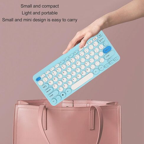 Keyboard and Mouse Combo, Cute Retro Typewriter Keyboard with Round Key, 78 Keys, USB Cute Mouse for Desktop, Laptop and Computer (Black) in Saudi Arabia
