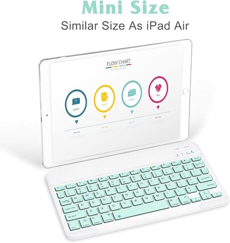 Rechargeable Bluetooth Keyboard and Mouse Combo Ultra Slim for Samsung Galaxy S22 S23 5G and All Bluetooth Enabled Android/PC-Baby Pink Keyboard with Baby Pink RGB LED Mouse in Kuwait