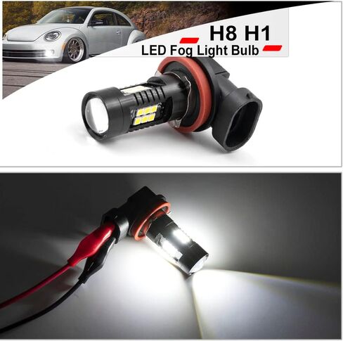مصابيح الضباب NSLUMO H8 H11 LED لـ 2015-2020 VW Golf Jetta Beetle Passat Tigu'an Touareg Atlas 6500K زينون أبيض فائق السطوع بدون مروحة حجم صغير H16 H8LL مجموعة مصابيح القيادة الخفيفة in Saudi Arabia
