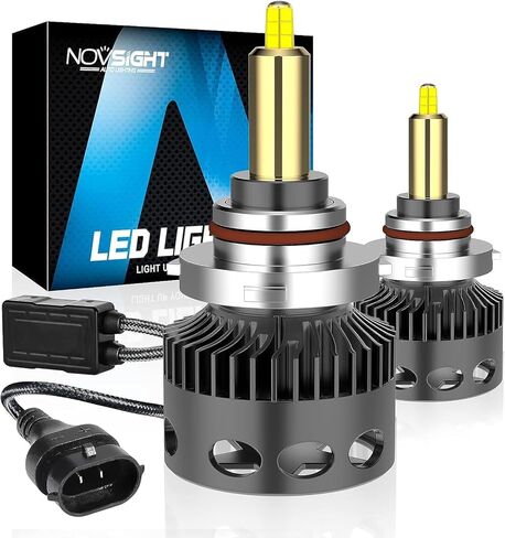 مصابيح LED NOVSIGHT 9012 360 درجة، 600% فائقة السطوع 22000LM 120W 9012 لمبة LED للضباب، 6500K توصيل وتشغيل أبيض بارد، حزمة من 2 in Kuwait
