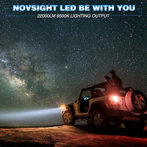 مصابيح LED NOVSIGHT 9012 360 درجة، 600% فائقة السطوع 22000LM 120W 9012 لمبة LED للضباب، 6500K توصيل وتشغيل أبيض بارد، حزمة من 2 in Kuwait