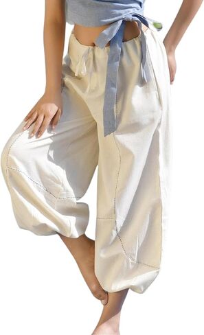 Harem Pants with Pockets - High Waist Yoga Pants for Women - Handmade 100% Organic Cotton in Saudi Arabia