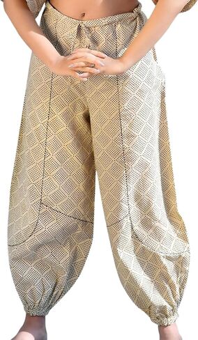 Harem Pants with Pockets - High Waist Yoga Pants for Women - Handmade 100% Organic Cotton in Saudi Arabia