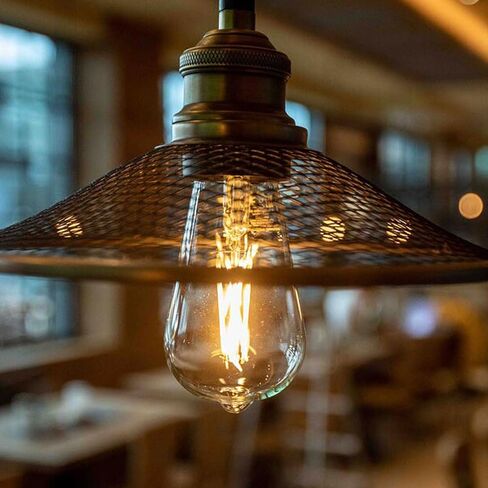 6 Packs ST58 LED Edison Bulbs, 4 Watt Vintage Light Bulbs Equivalent to 40 Watts, 2700K Warm White Antique Decorative Light Bulbs, 90+ CRI, 480 Lumens E26 Base LED Bulbs, Clear Glass, Dimmable in Saudi Arabia