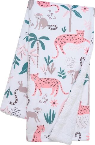 Lambs & Ivy Enchanted Safari Animals White Ultra Soft Jungle Baby Blanket in Saudi Arabia
