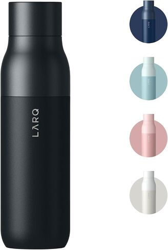 LARQ Bottle Twist Top 17 oz - Insulated Stainless Steel Water Bottle | Thermos, BPA Free | Reusable Water Bottle for Camping, Office, and Travel | Keep Drinks Cold and Hot, Granite White in Saudi Arabia