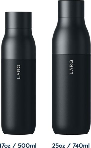 LARQ Bottle Twist Top 17 oz - Insulated Stainless Steel Water Bottle | Thermos, BPA Free | Reusable Water Bottle for Camping, Office, and Travel | Keep Drinks Cold and Hot, Granite White in Saudi Arabia