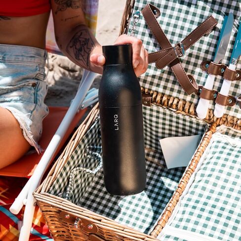 LARQ Bottle Twist Top 17 oz - Insulated Stainless Steel Water Bottle | Thermos, BPA Free | Reusable Water Bottle for Camping, Office, and Travel | Keep Drinks Cold and Hot, Granite White in Saudi Arabia