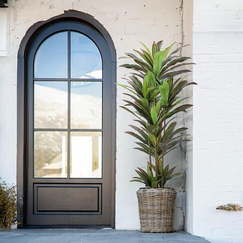 Dracaena Artificial Plant 4ft Red Yucca Silk Tree Faux Plants Indoor Tall Fake House Floor Plants Realistic Artificial Trees for Home Office Decor Indoor Outdoor Housewarming Gift in Kuwait