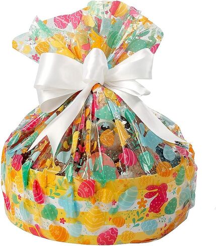 Ja'Cor Easter Basket Bags - Large Heavy Duty Cellophane Bags - DIY Easy to Wrap Easter Bags - 22 X 9 X 25 Inches ~ 4 Bags in Saudi Arabia