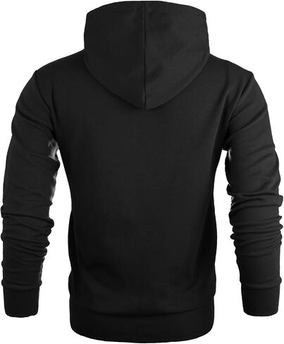 Ohoo Men's Slim Fit Twin Track Quarter Zip Pullover Hooded Sweatshirt Lightweight Long Sleeve Hoodie in Saudi Arabia