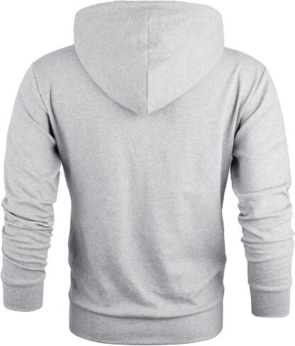 Ohoo Men's Slim Fit Twin Track Quarter Zip Pullover Hooded Sweatshirt Lightweight Long Sleeve Hoodie in Saudi Arabia