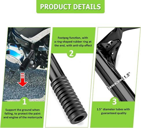 Passenger Foot Peg Rear Crash Bars Chrome Compatible with 2018-2024 Harley Softail Street Bob Low Rider Heritage Softail Classic in Saudi Arabia