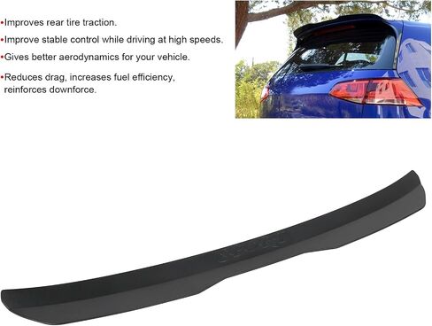 KIMISS Rear Roof Spoiler, Hatchback Car Universal Rear Roof Spoiler Wing Trunk Tail Replacement for MK1 Mk2 Mk3 MK4 MK5 MK6 MK7 2000-2021 in Saudi Arabia