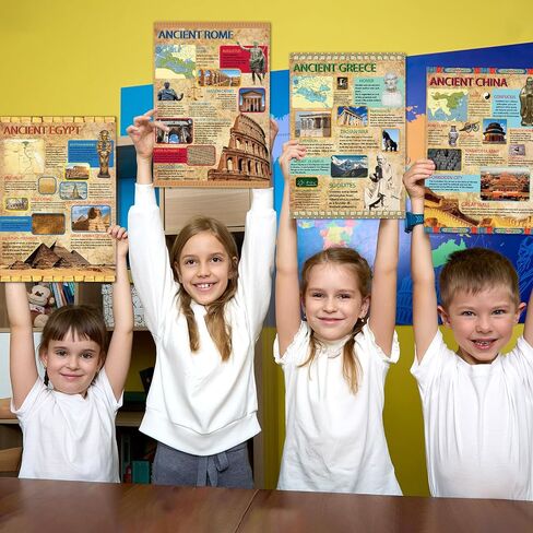 Ancient Civilizations Poster Ancient History Posters Classroom Learning Materials Social Studies for Classroom Education Posters Decoration for Middle School and High School Classroom Decorations in Saudi Arabia