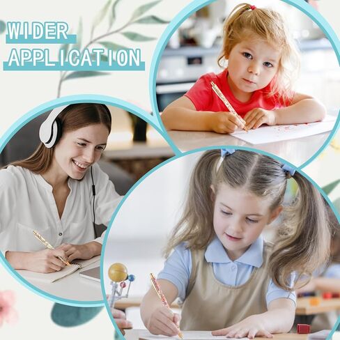 6 قطع من أقلام حبر جاف فنية زهرية، قلم حبر جاف عصري قابل للسحب مقاس 1.0 ملم، أقلام حبر جاف سوداء مخصصة، مناسبة للنساء والزملاء والمعلمين وهدايا الطلاب (اللون 2) in Kuwait