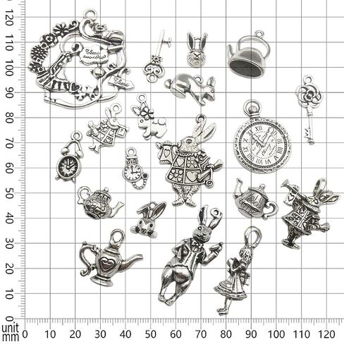 العتيقة برونزية أليس في بلاد العجائب حكايات الشاي حفلة Steampunk الفيكتوري قلادة سوار السحر in Saudi Arabia