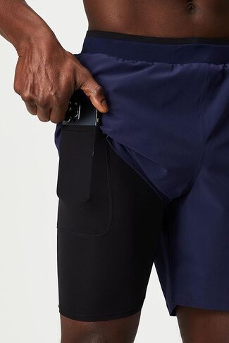 شورت Fabletics الرجالي The Fundamental (مبطن)، التمرين، الجري، التدريب، صالة الألعاب الرياضية، اليوغا، خفيف الوزن للغاية، رياضي in Saudi Arabia