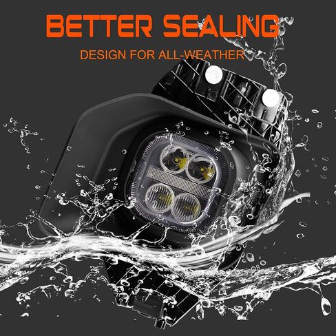 مصابيح ضباب LED مع مصابيح تشغيل نهارية لفورد 2011 2012 2013 2014 2015 2016 F250 F350 F450 F550 مجموعة مصابيح الضباب OEM مصد القيادة ترقية مصباح الضباب لفورد F250 11-16 in Kuwait