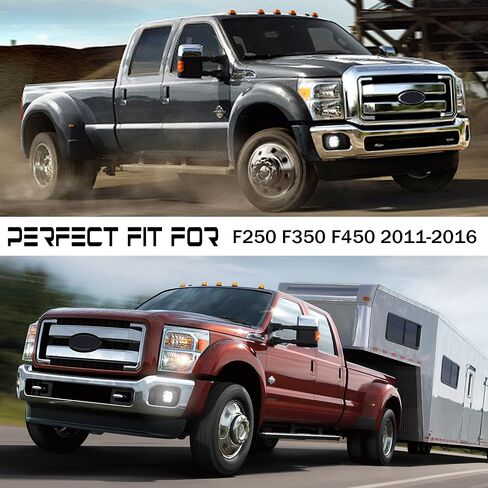مصابيح ضباب LED مع مصابيح تشغيل نهارية لفورد 2011 2012 2013 2014 2015 2016 F250 F350 F450 F550 مجموعة مصابيح الضباب OEM مصد القيادة ترقية مصباح الضباب لفورد F250 11-16 in Kuwait