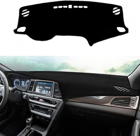 Dashboard Cover Dash Cover Mat Pad Carpet Custom Fit for Hyundai Sonata 2011 2012 2013 2014 Accessories Anti-Skid Center Console Protector Cover Mat(Black Edge) in Saudi Arabia