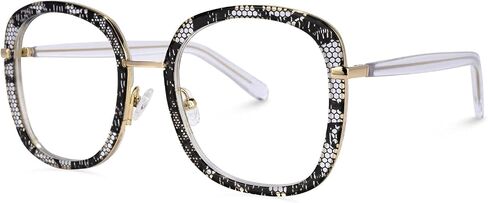 VOOGLAM Oversize Square Blue Light Blocking Glasses for Women Anti UV Eyestrain Eyewear Caroline in Saudi Arabia