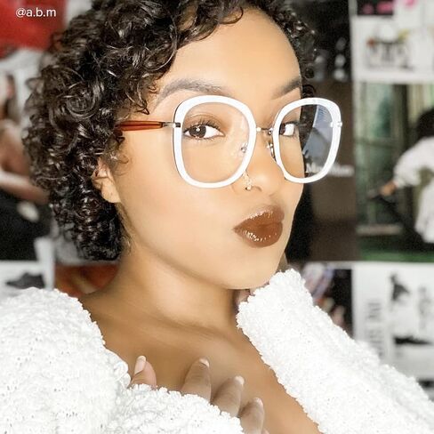 VOOGLAM Oversize Square Blue Light Blocking Glasses for Women Anti UV Eyestrain Eyewear Caroline in Saudi Arabia