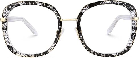 VOOGLAM Oversize Square Blue Light Blocking Glasses for Women Anti UV Eyestrain Eyewear Caroline in Saudi Arabia