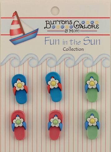 Buttons Galore Fun in The Sun 3D Buttons-Set of 6 Cards in Saudi Arabia