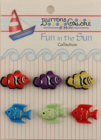 Buttons Galore Fun in The Sun 3D Buttons-Set of 6 Cards in Saudi Arabia