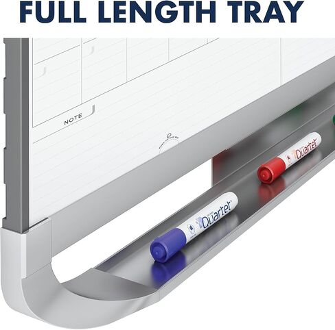 Quartet Prestige 2 Sliding Three Month Calendar Board, 3 x 2 Feet, Total Erase Surface (CMP32P2),Graphite, White in Saudi Arabia