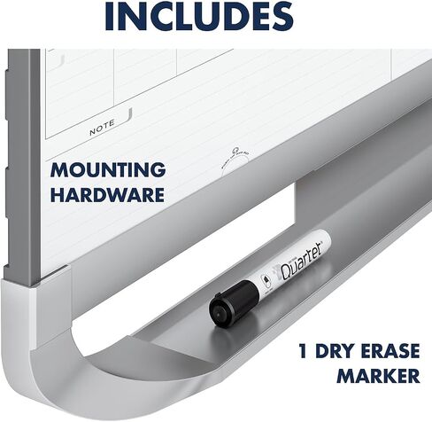 Quartet Prestige 2 Sliding Three Month Calendar Board, 3 x 2 Feet, Total Erase Surface (CMP32P2),Graphite, White in Saudi Arabia